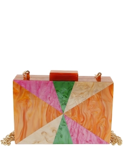 Colorful Acrylic Evening Bag Clutch LGZ065  MULTI 3